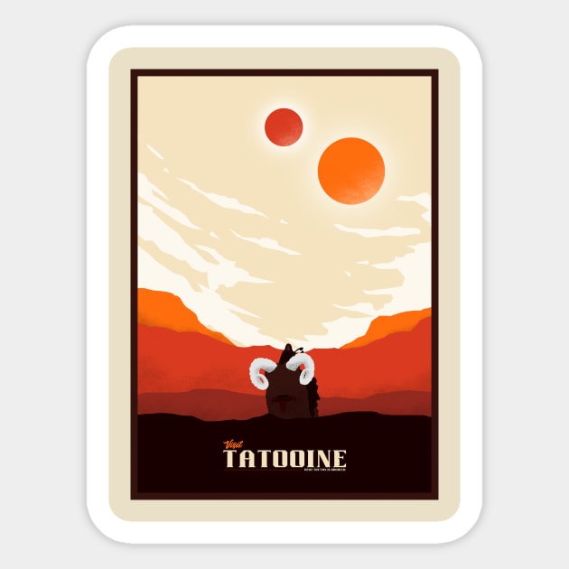 Visit Tatooine Sticker by mateusquandt